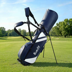 Everfit Golf Stand Bag Lightweight Carry Bag Dual Strap Club Divider Blue - SportZone.co.nz
