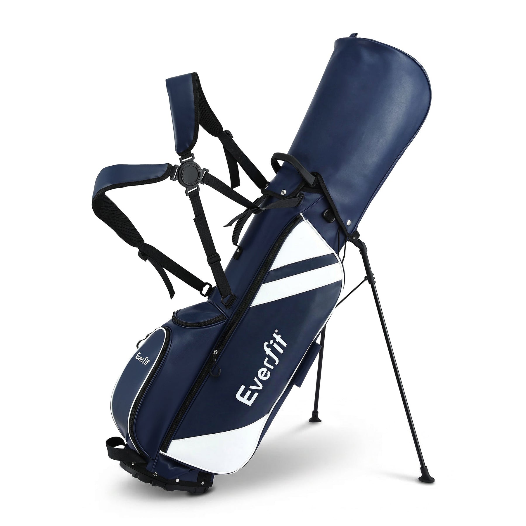 Everfit Golf Stand Bag Lightweight Carry Bag Dual Strap Club Divider Blue - SportZone.co.nz