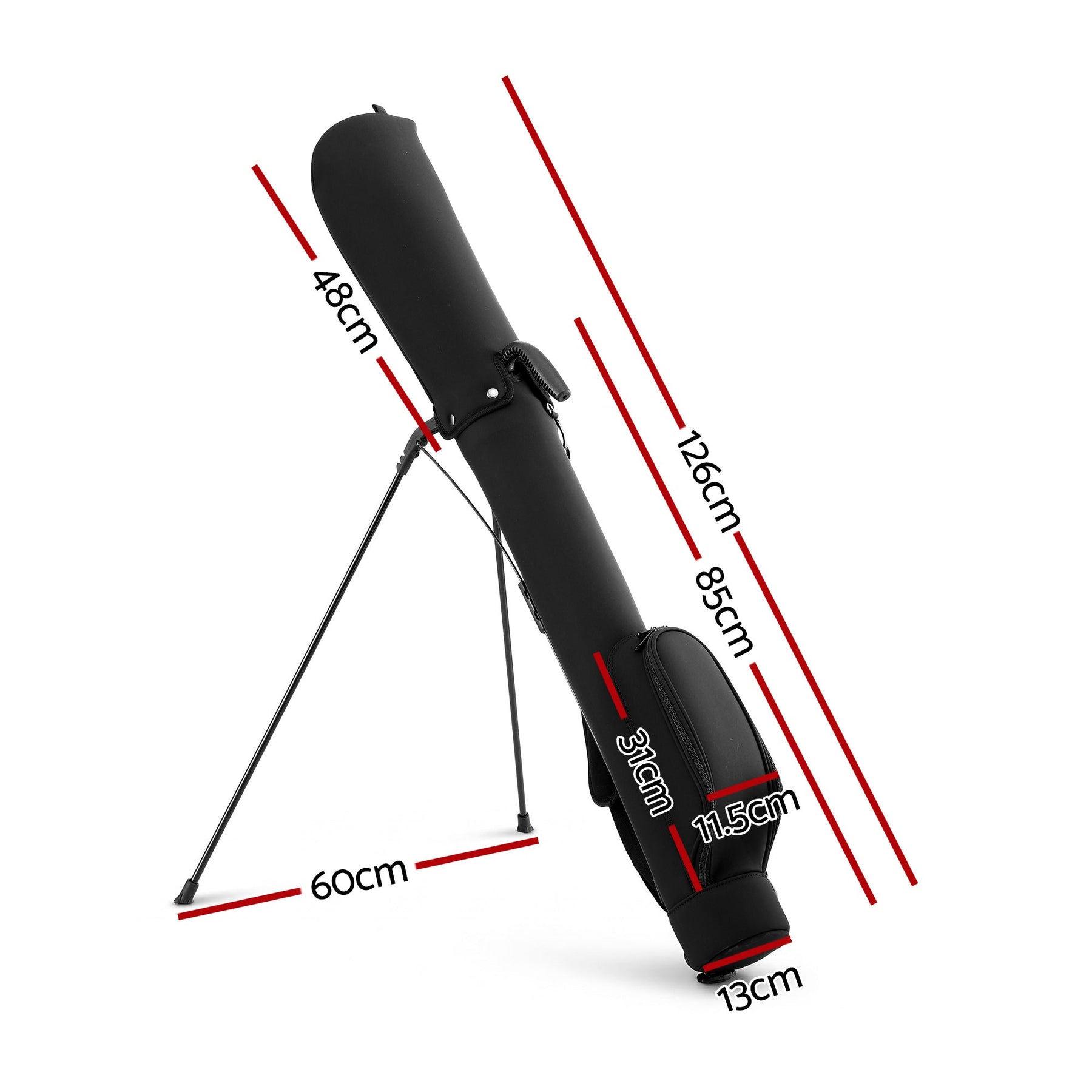 Everfit Golf Stand Bag Lightweight Sunday Pitch And Putt Bag Black - SportZone.co.nz