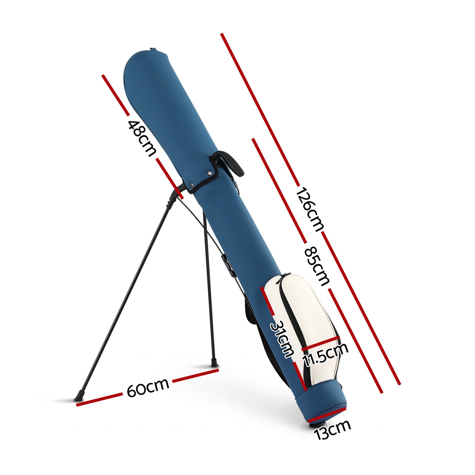 Everfit Golf Stand Bag Lightweight Sunday Pitch And Putt Bag Blue - SportZone.co.nz