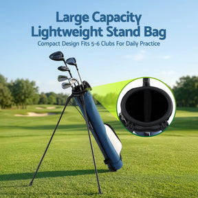 Everfit Golf Stand Bag Lightweight Sunday Pitch And Putt Bag Blue - SportZone.co.nz