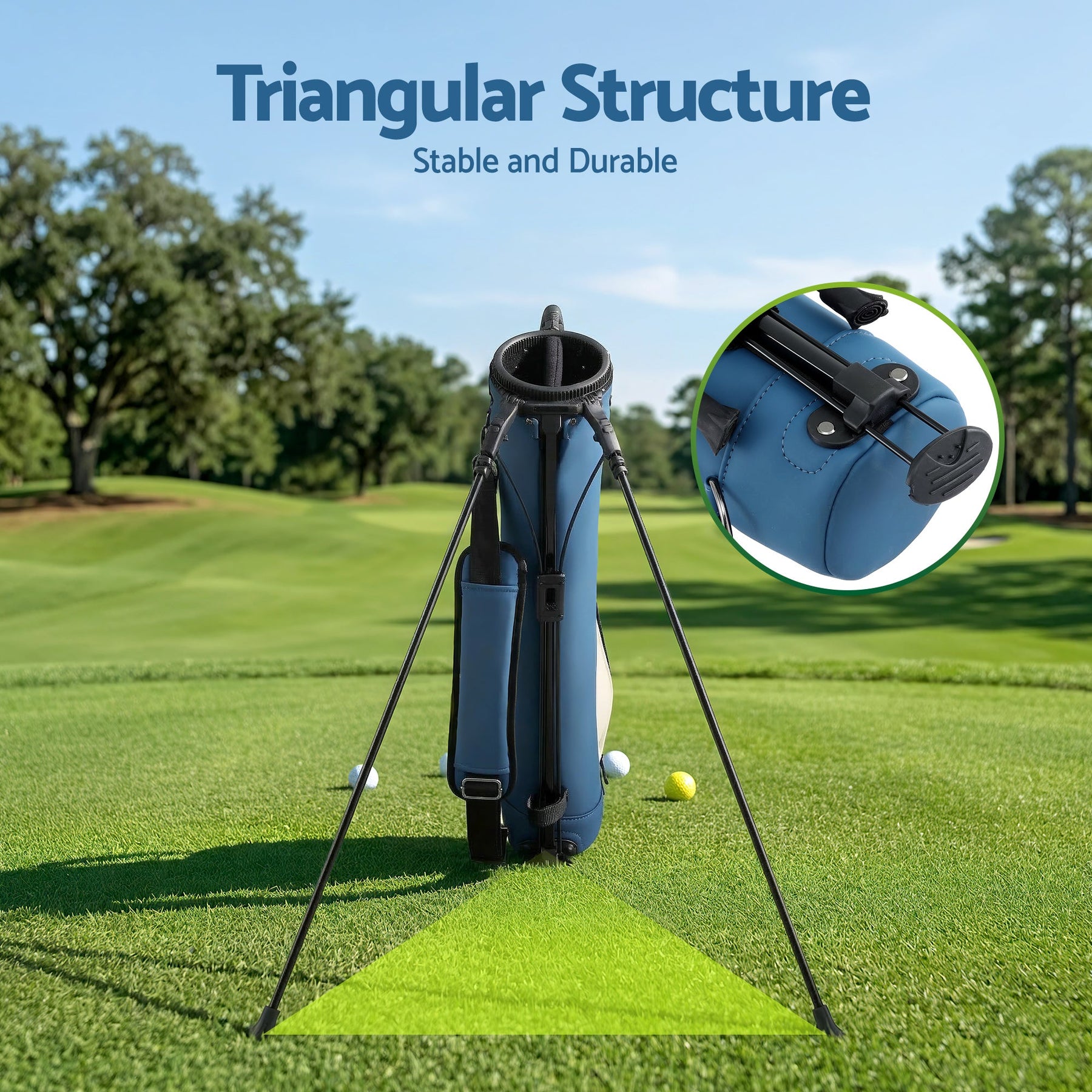 Everfit Golf Stand Bag Lightweight Sunday Pitch And Putt Bag Blue - SportZone.co.nz