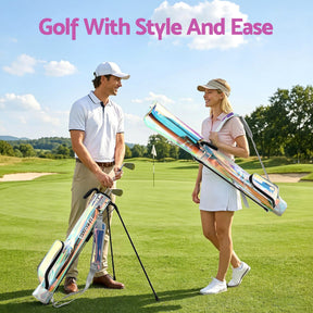 Everfit Golf Stand Bag Lightweight Sunday Pitch And Putt Bag Holographic - SportZone.co.nz