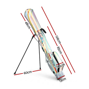 Everfit Golf Stand Bag Lightweight Sunday Pitch And Putt Bag Holographic - SportZone.co.nz