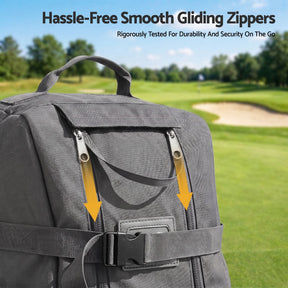 Everfit Golf Travel Bag Flight Cover Foldable Soft Case Wheels Grey - SportZone.co.nz
