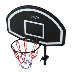 Everfit Kids Basketball Hoop with Ball and Pump Fit for Trampoline 25mm-32mm Poles Black - SportZone.co.nz