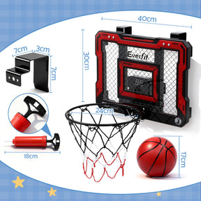 Everfit Mini Basketball Hoop Over Door Indoor LED Scoreboard Kids Set 40x30cm - SportZone.co.nz