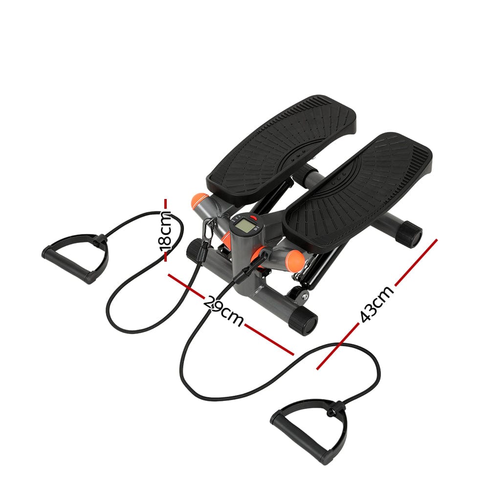 Everfit Mini Stepper with Resistance Rope Aerobic Step Trainer Home Gym 150KG - SportZone.co.nz