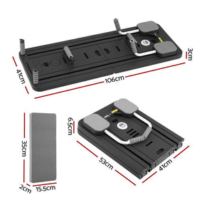 Everfit Pilates Reformer Abdominal Exercise Board Push Up Set Fitness Black - SportZone.co.nz