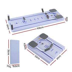 Everfit Pilates Reformer Abdominal Exercise Board Push Up Set Fitness Purple - SportZone.co.nz