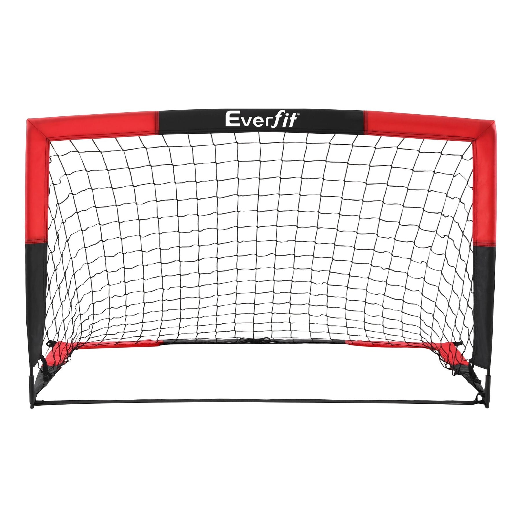 Everfit Pop Up Soccer Goal Nets Heavy Duty Portable Kids Training Set 2 Pcs Red - SportZone.co.nz