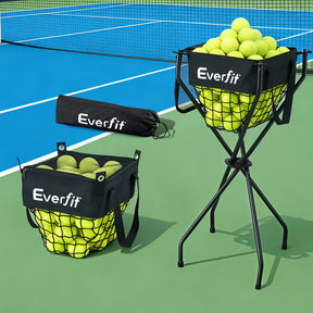 Everfit Portable Ball Cart Foldable Pickleball Tennis Baseball Softball - SportZone.co.nz