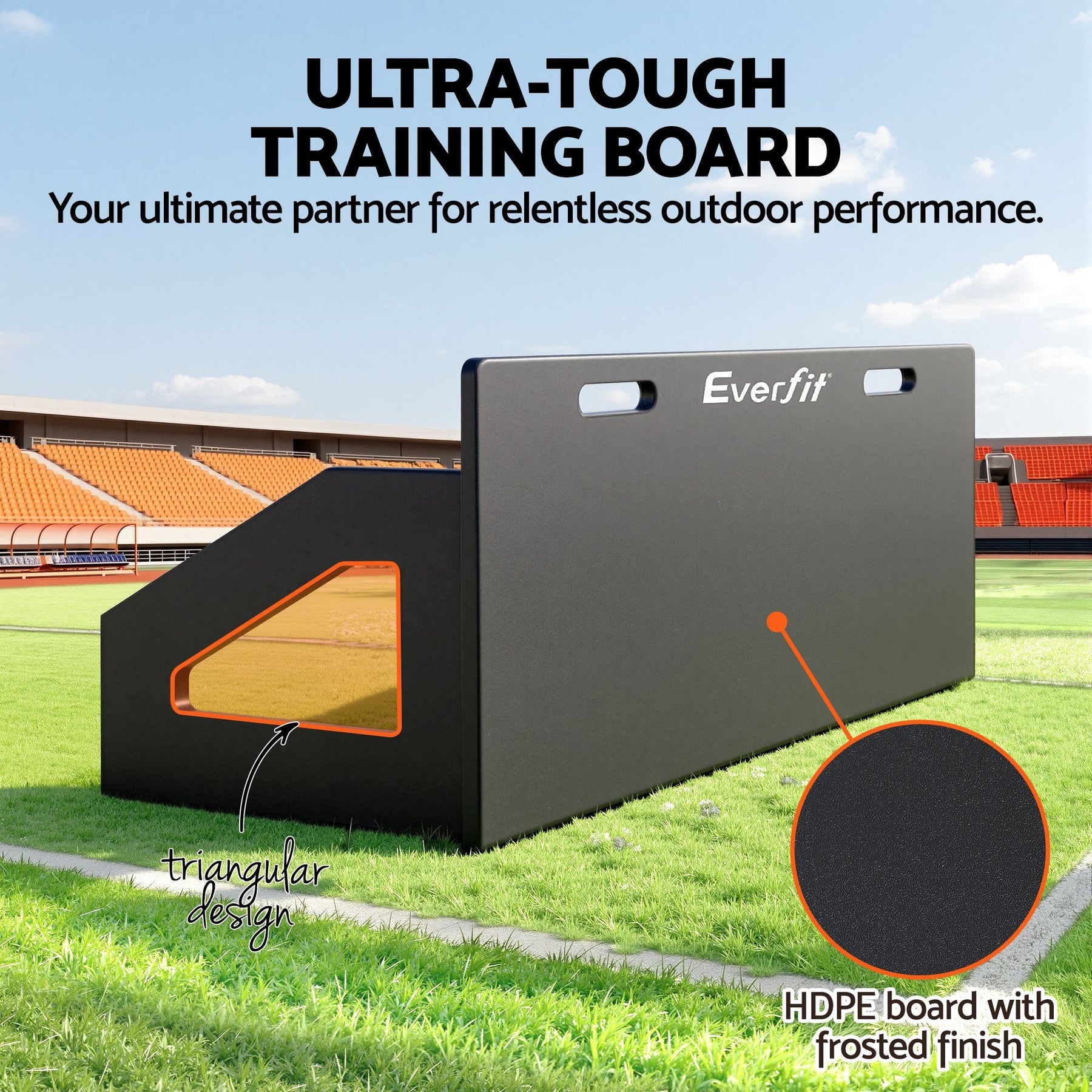 Everfit Soccer Rebounder Board 100x40cm Football Rebound Wall with 2 Angles - SportZone.co.nz