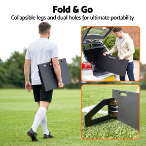 Everfit Soccer Rebounder Board 100x40cm Football Rebound Wall with 2 Angles - SportZone.co.nz