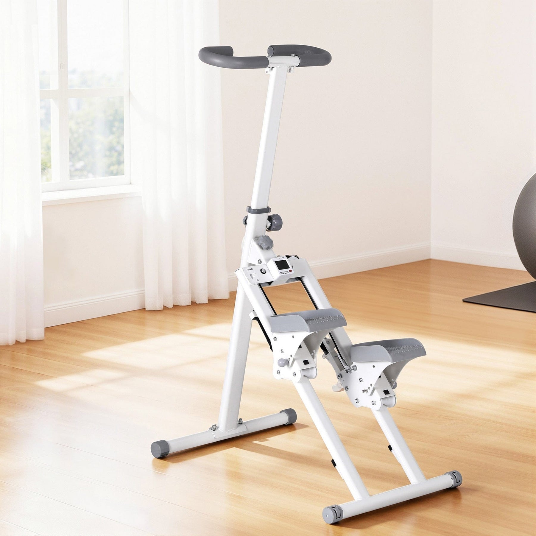 Everfit Step Machine Stair Climber for Home Gym Exercise Foldable LED Display Adjustable Handlebar - SportZone.co.nz