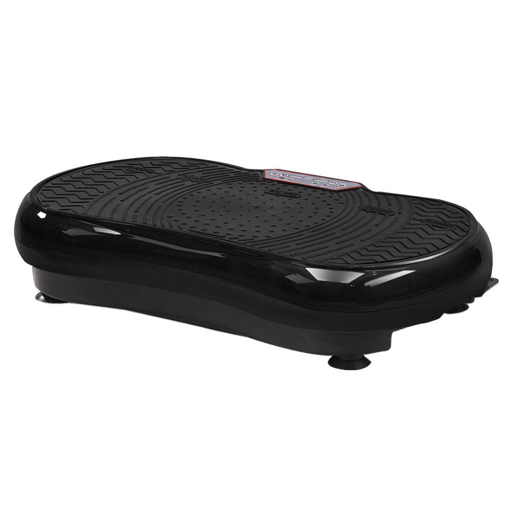 Everfit Vibration Machine Platform Vibrator Resistance Rope Home Fitness Black - SportZone.co.nz