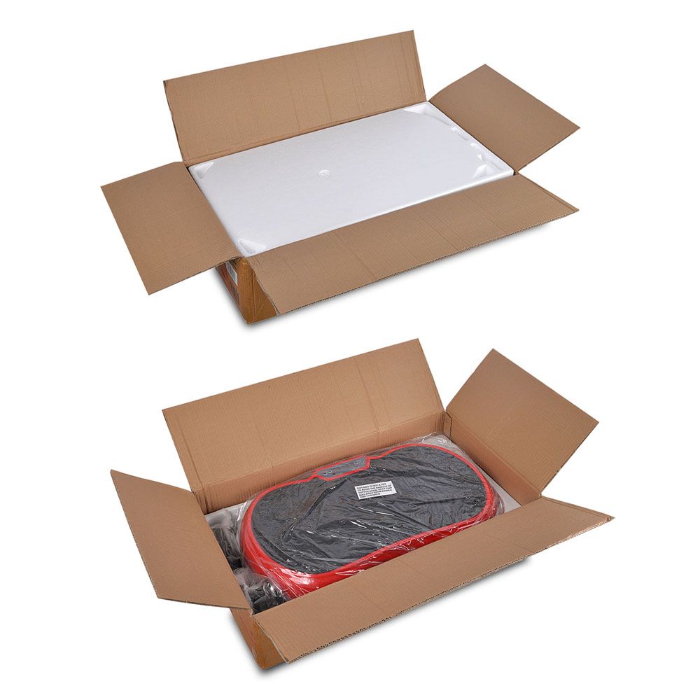 Everfit Vibration Machine Platform Vibrator Resistance Rope Home Fitness Red - SportZone.co.nz
