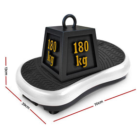 Everfit Vibration Machine Platform Vibrator Resistance Rope Home Fitness White - SportZone.co.nz