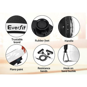 Everfit Vibration Machine Platform Vibrator Resistance Rope Home Fitness White - SportZone.co.nz