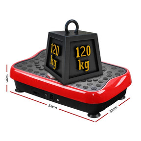 Everfit Vibration Machine Platform Vibrator with Resistance Rope Home Gym Red - SportZone.co.nz