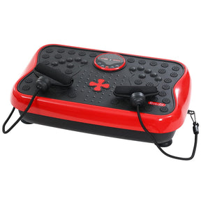 Everfit Vibration Machine Platform Vibrator with Resistance Rope Home Gym Red - SportZone.co.nz