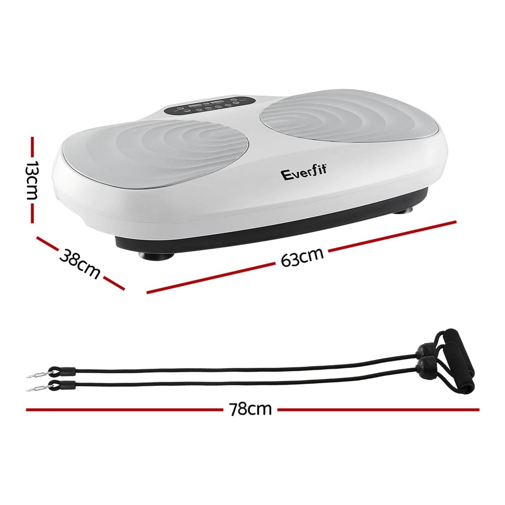 Everfit Vibration Machine Vertical Rhythm Platform Resistance Rope Home Workout - SportZone.co.nz