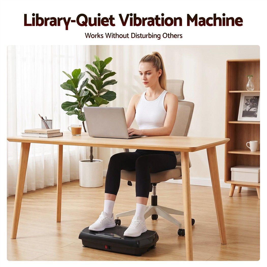Everfit Vibration Plate Exercise Machine with Bluetooth - 150kg Fitness Platform, 150 Speed Levels - SportZone.co.nz