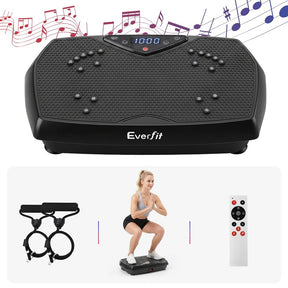Everfit Vibration Plate Exercise Machine with Bluetooth - 150kg Fitness Platform, 150 Speed Levels - SportZone.co.nz