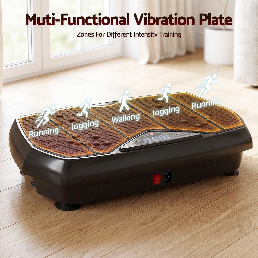Everfit Vibration Plate Exercise Machine with Bluetooth - 150kg Fitness Platform, 150 Speed Levels - SportZone.co.nz
