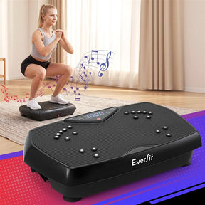 Everfit Vibration Plate Exercise Machine with Bluetooth - 150kg Fitness Platform, 150 Speed Levels - SportZone.co.nz