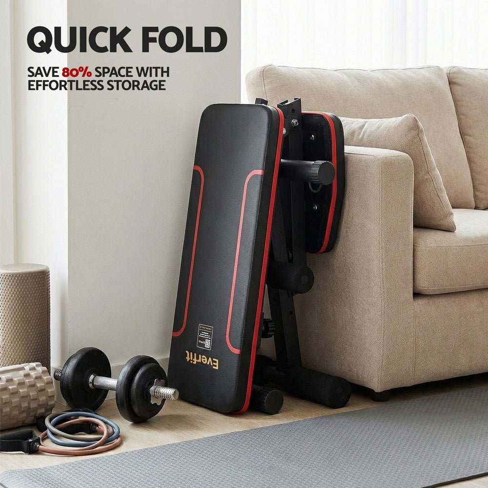 Everfit Weight Bench Adjustable FID Bench Press Home Gym 150kg Capacity - SportZone.co.nz