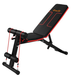 Everfit Weight Bench Adjustable FID Bench Press Home Gym 150kg Capacity - SportZone.co.nz