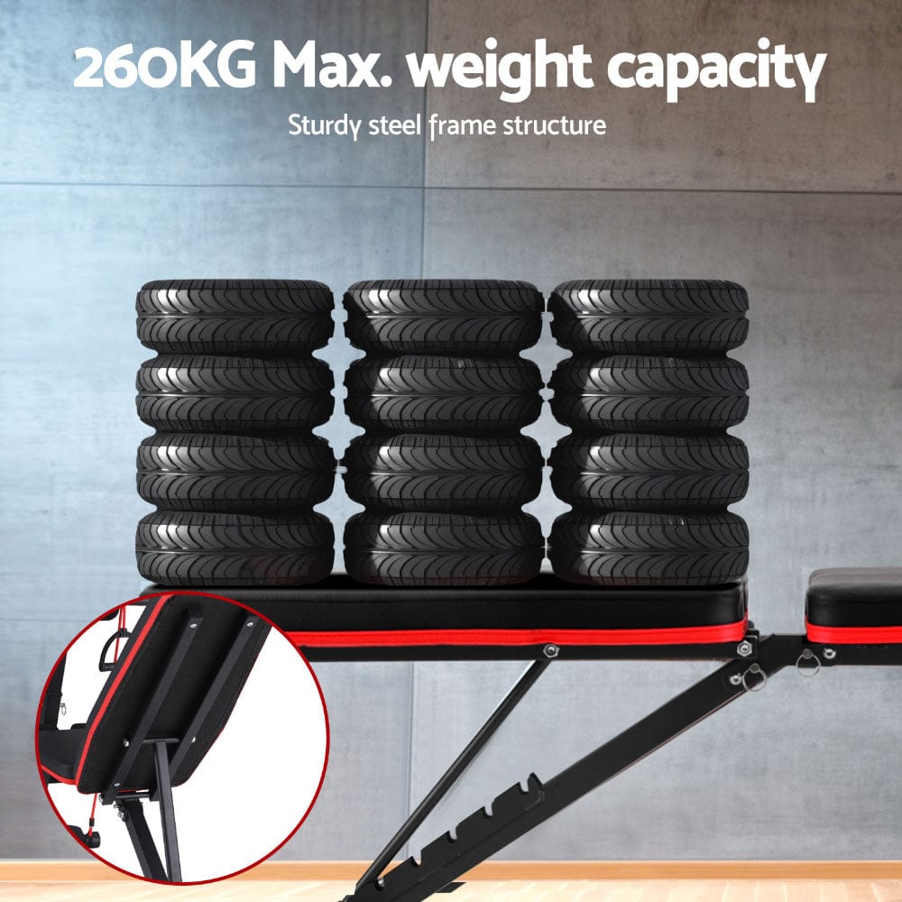 Everfit Weight Bench Adjustable Preacher Curl Bench Press Dumbbell Stool 260kg - SportZone.co.nz
