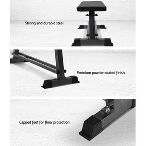 Everfit Weight Bench Flat Bench Press Home Gym Equipment 300kg Capacity - SportZone.co.nz