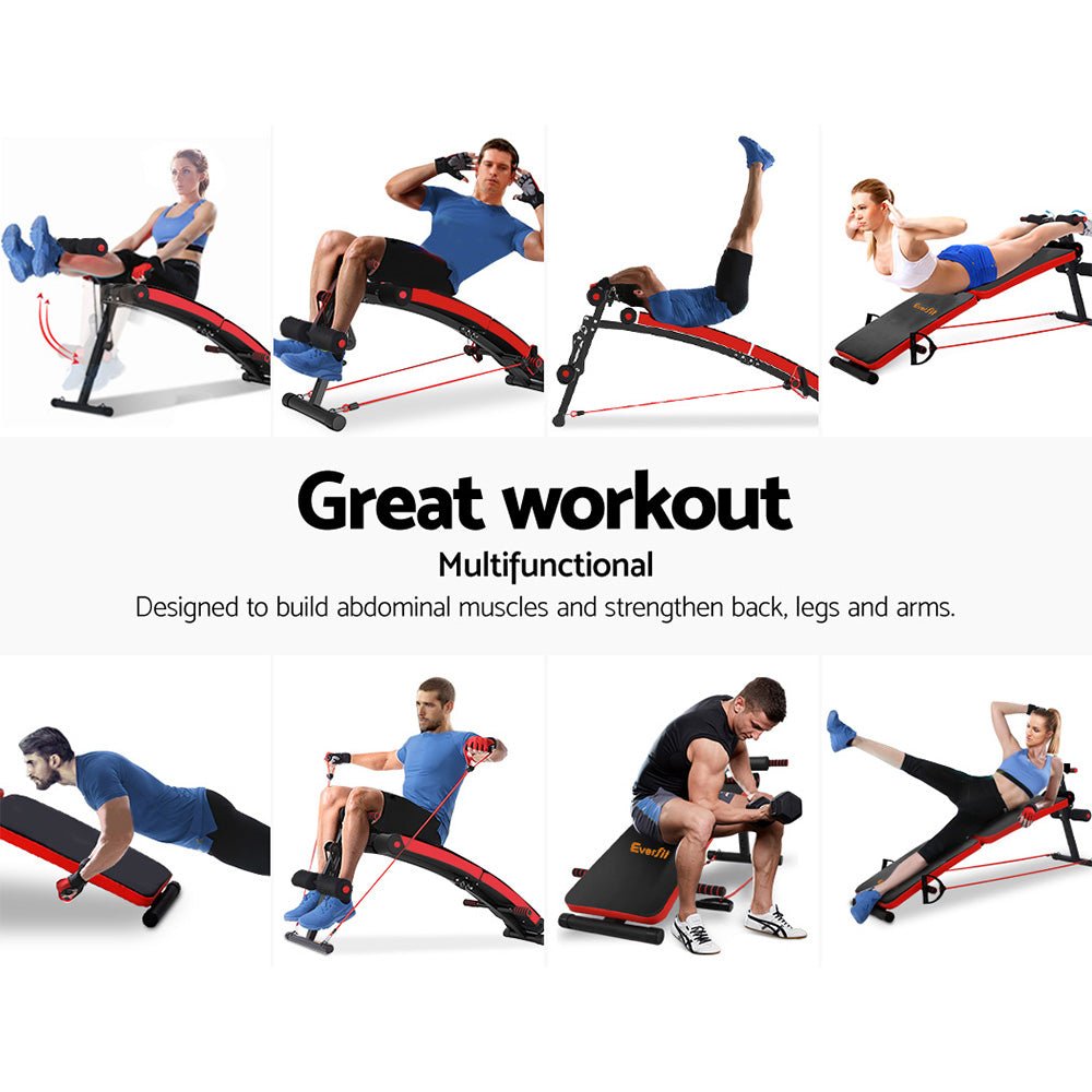 Everfit Weight Bench Sit Up Bench Press Foldable Home Gym Equipment - SportZone.co.nz