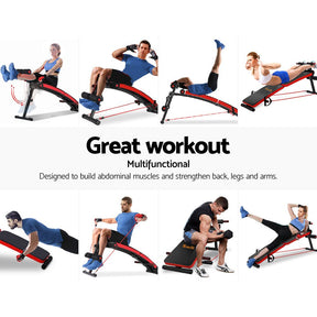 Everfit Weight Bench Sit Up Bench Press Foldable Home Gym Equipment - SportZone.co.nz