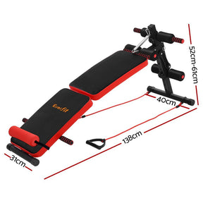 Everfit Weight Bench Sit Up Bench Press Foldable Home Gym Equipment - SportZone.co.nz
