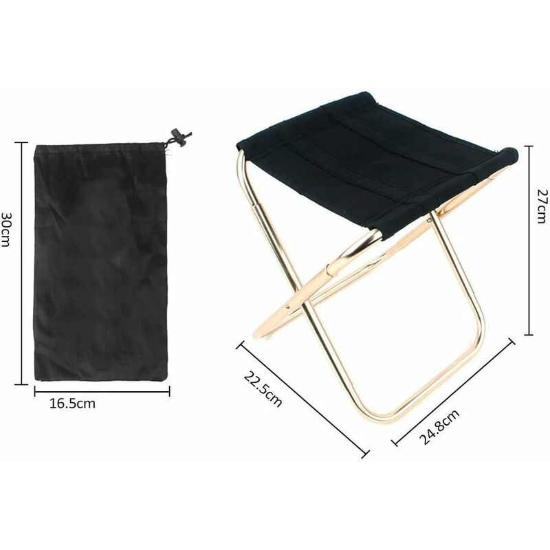 Folding Camping Stool, Mini Portable Folding Stool Portable Folding Chair For Camping, Fishing, Travel - SportZone.co.nz