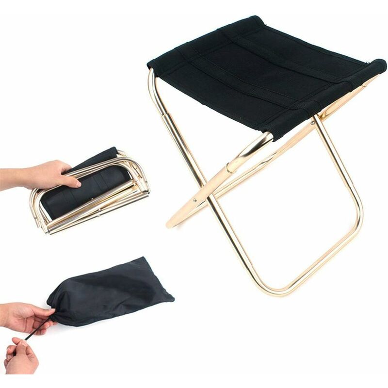 Folding Camping Stool, Mini Portable Folding Stool Portable Folding Chair For Camping, Fishing, Travel - SportZone.co.nz