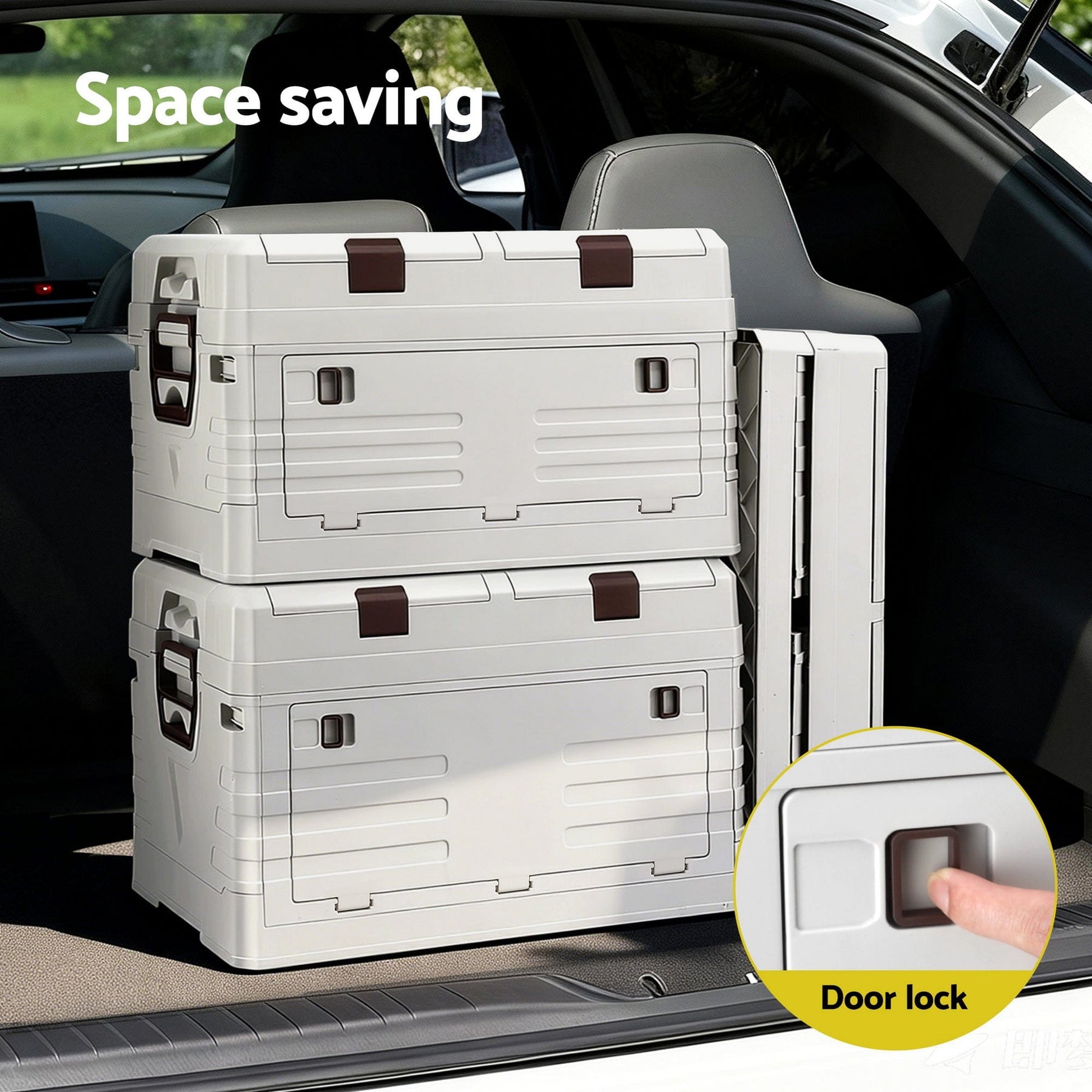 Gardeon 60L Outdoor Storage Box Foldable Camping Collapsible Bins Organizer - SportZone.co.nz