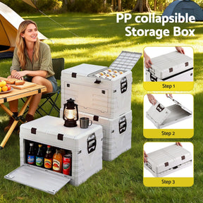 Gardeon 60L Outdoor Storage Box Foldable Camping Collapsible Bins Organizer - SportZone.co.nz