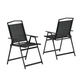 Gardeon Outdoor Chairs Portable Folding Camping Chair Steel Patio Furniture - SportZone.co.nz