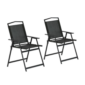 Gardeon Outdoor Chairs Portable Folding Camping Chair Steel Patio Furniture - SportZone.co.nz