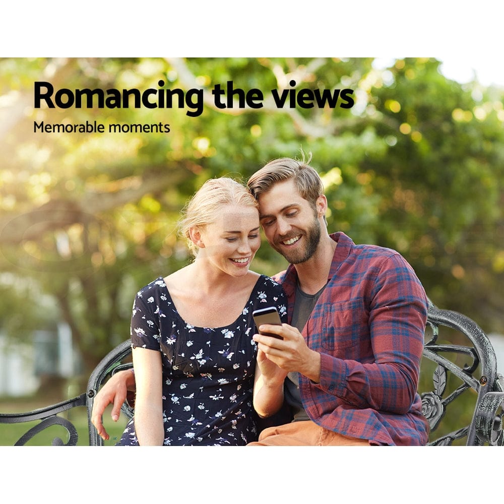 Gardeon Outdoor Garden Bench Seat 100cm Cast Aluminium Patio Chair Vintage Green - SportZone.co.nz