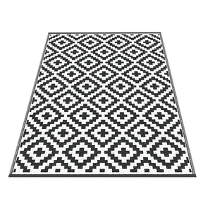Gardeon Outdoor Rugs 120x180cm Large Carpet Reversible Area Mat PP Dual - Sided Patio Rug Cross - SportZone.co.nz