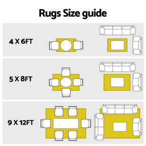 Gardeon Outdoor Rugs 274x366cm Large Carpet Reversible Area Mat PP Dual - Sided Patio Rug Bohemian - SportZone.co.nz