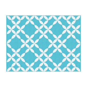 Gardeon Outdoor Rugs 274x366cm Large Carpet Reversible Area Mat PP Dual - Sided Patio Rug Light Blue - SportZone.co.nz