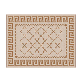 Gardeon Outdoor Rugs 274x366cm Large Carpet Reversible PP Dual-Sided Area Mat Patio Rug Khaki - SportZone.co.nz