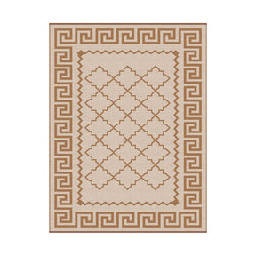 Gardeon Outdoor Rugs 274x366cm Large Carpet Reversible PP Dual-Sided Area Mat Patio Rug Khaki - SportZone.co.nz