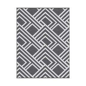 Gardeon Outdoor Rugs 274x366cm Reversible PP Dual-Sided Area Mat Large Carpet Patio Rug Grey - SportZone.co.nz